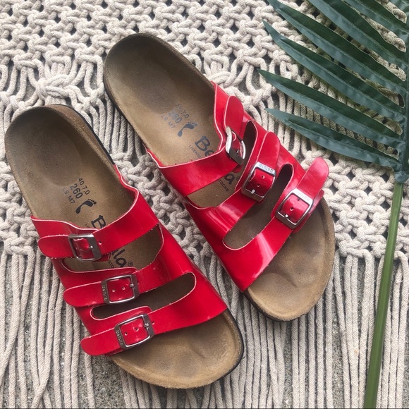 womens red sandals size 9